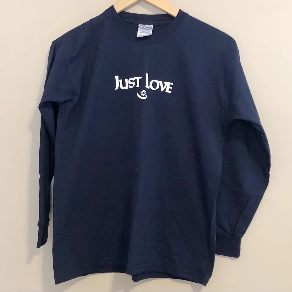 Just Love Shirt Navy Long Sleeve T-Shirt Youth Large